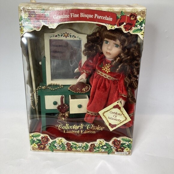 Collector's Choice Genuine Fine Bisque Porcelain Doll Commode Certificate NIB‎ - Picture 12 of 12